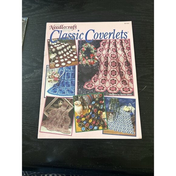 Lot 3 Needlecraft Shop Harvest Afghans Classic Coverlets & Roses & Lace Designs - Picture 4 of 9